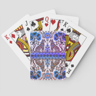 simple madhubani painting playing cards