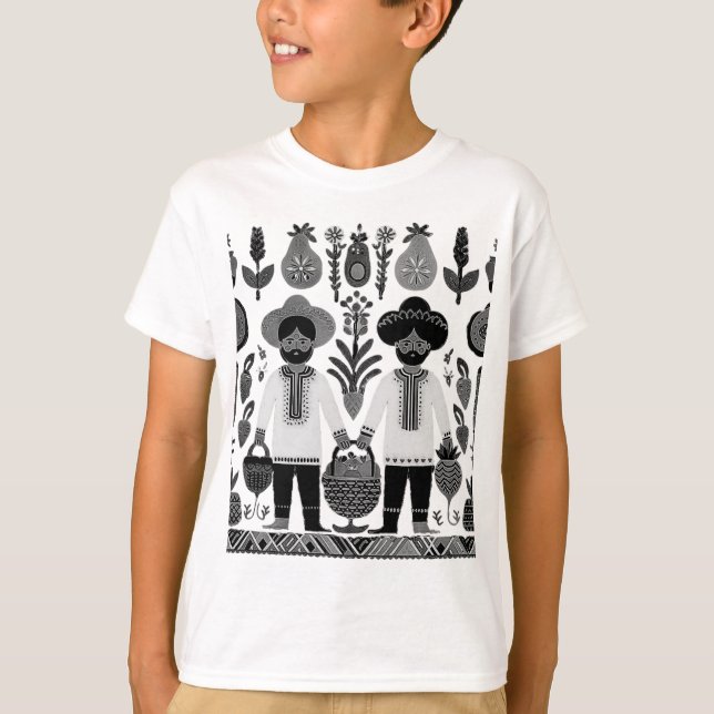 simple madhubani painting T-Shirt (Front)