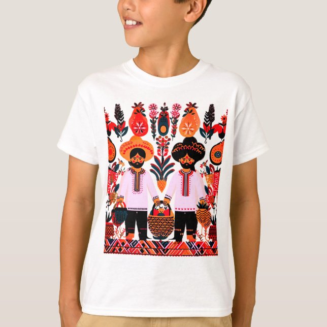 simple madhubani painting T-Shirt (Front)