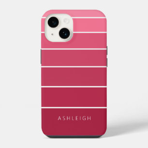 Simple Magenta Pink Monochromatic Color Blocks iPhone 14 Case