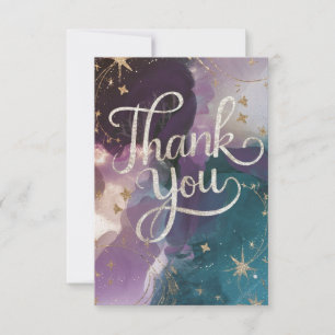 Simple Magical Trail Celestial Thank You Card