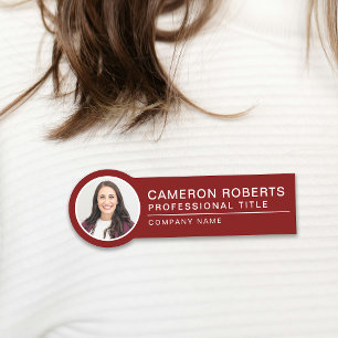 Simple magnétique badge photo employé bordeaux
