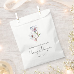 Simple Magnolia Seed packet Funeral Favour Bag