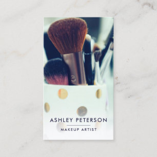Simple makeup photography minimal typography business card