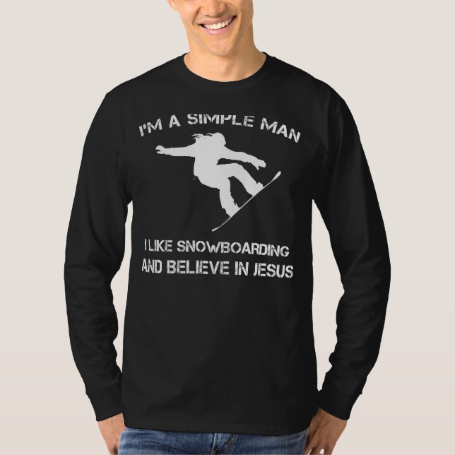 Simple Man: Snowboarding & Jesus Tee (39 character (Front)