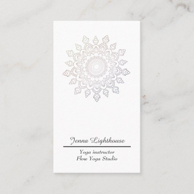 Simple Mandala Business Card (Front)