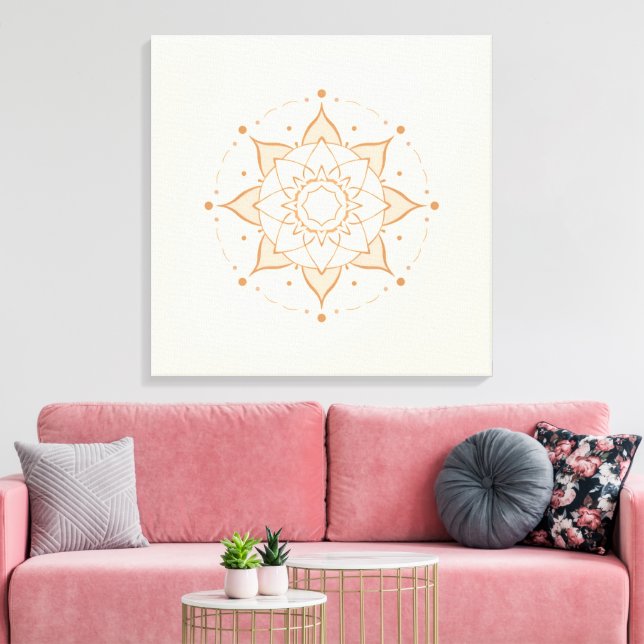 Simple Mandala Wall Art | Minimalist S Geomet (Insitu(LivingRoom))