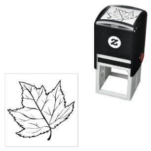 Simple Maple Leaf Shape Self-inking Stamp