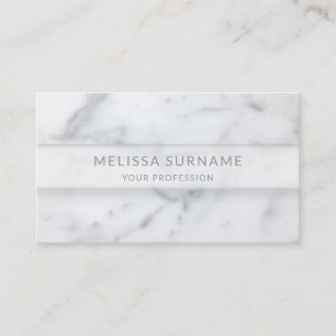 Simple Marble Texture Look And Custom Name & Info Business Card