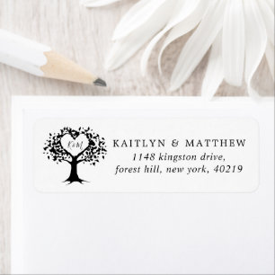 Simple Mariage de l'arbre cardiaque du Monogramme 