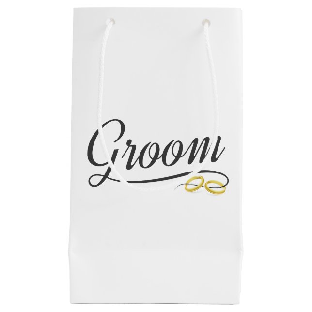 Simple Mariage Fleurs Calligraphie Sac Cadeau (Devant)