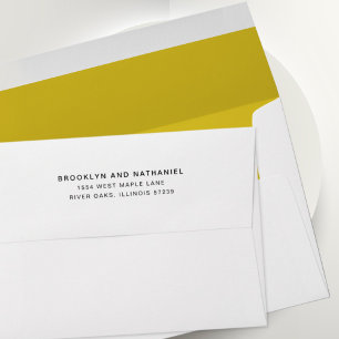 Simple Marigold Return Address Lined Envelope