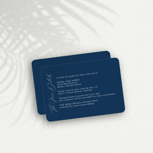 Simple Marine Mariage Finder Détails Carte de boît (Créateur téléchargé)
