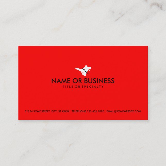 simple martial arts business card (Front)