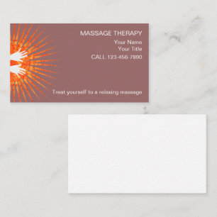 Simple Massage Business Cards