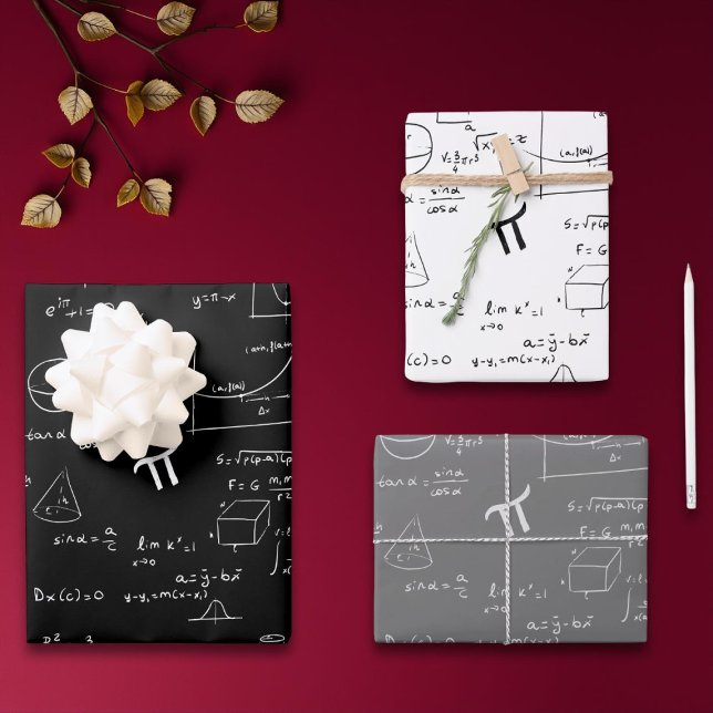 Simple Math Formulas Equations Wrapping Paper Sheet (Creator Uploaded)