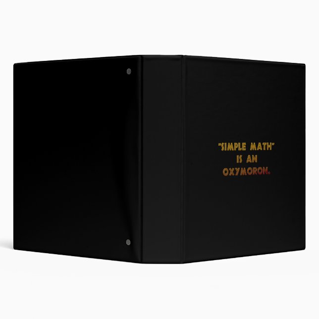 Simple Math is an Oxymoron Binder (Background)