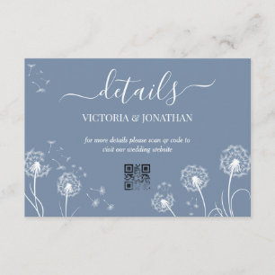 Simple Meadow Flower Wedding Details Enclosure Card