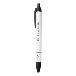 Simple Medical Professional Asclepius Black White Ink Pen