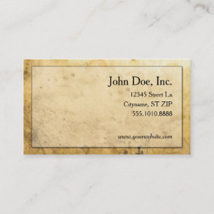 Simple Medieval parchment business cards