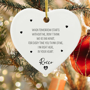 Simple Memorial Pet Name Ceramic Ornament