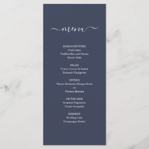 Simple Menu for Wedding or other Special Occasion