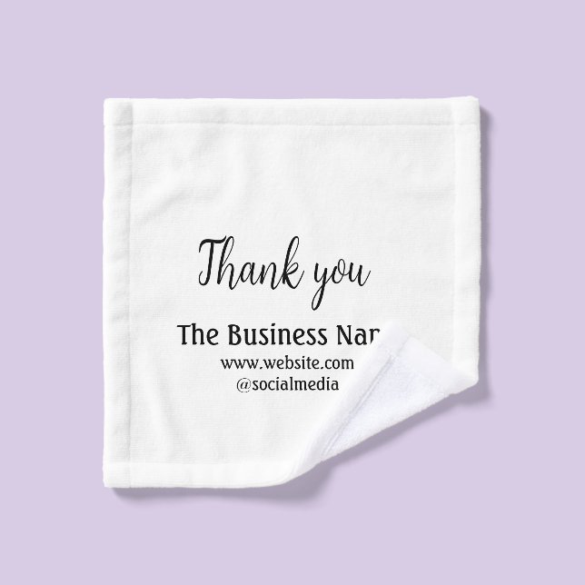 Simple merci d'ajouter des détails de nom d'entrep (Gant de toilette)