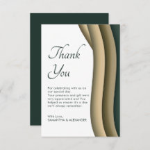 Simple Merci Script Mariage moderne Carte de remer