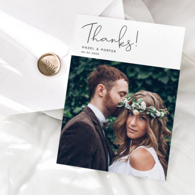 Simple Merci Script Modern Mariage Photo (Créateur téléchargé)