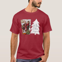 Simple Merry Christmas Pine Tree family photo
