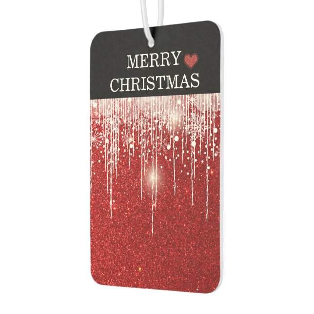 Simple Merry Christmas Red   Air Freshener (Left)