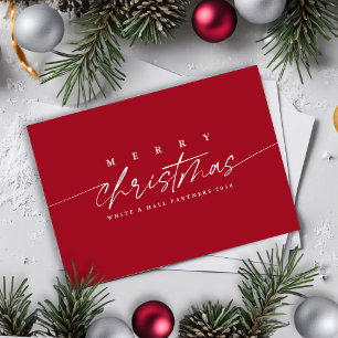 Simple Merry Christmas Script Business Holiday Card