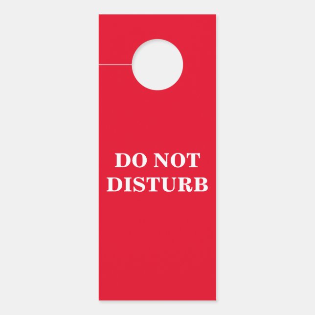 Simple Message Do Not Disturb  Door Hanger (Front)