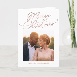 Simple Message EDITABLE COLOR Christmas Photo Card