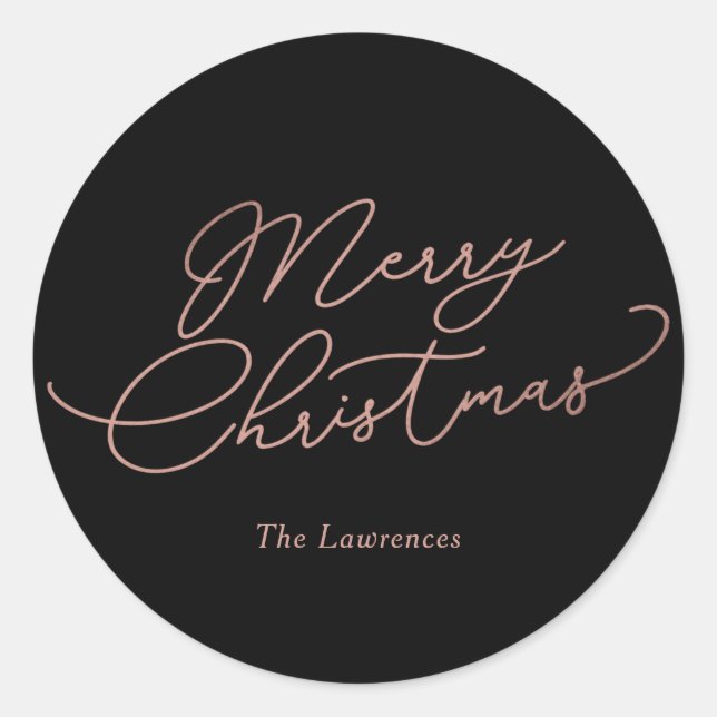 Simple Message EDITABLE COLOR Holiday Sticker (Front)