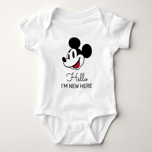 Simple Mickey Mouse Dad to Be Baby Shower Bodysuit (Front)
