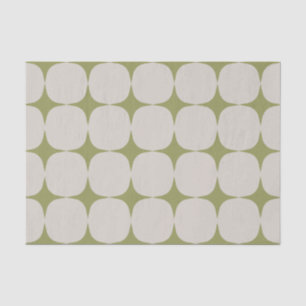 Simple Mid Century Modern Sage Green Pattern  Tissue Paper
