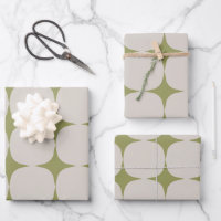 Simple Mid Century Modern Sage Green Pattern