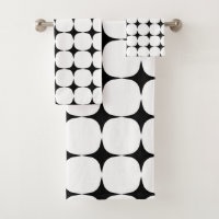 Simple Mid-Century moderne Motif noir et blanc
