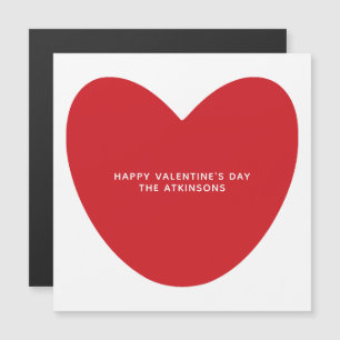 Simple mignon coeur rouge personnalisé Carte Saint