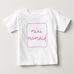 Simple Mini Mermaid Design Siren Fish Beach Girls  Baby T-Shirt