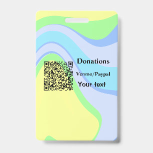 Simple minimal add barcode donations venmo paypal badge