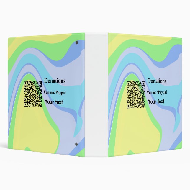 Simple minimal add barcode donations venmo paypal  binder (Background)