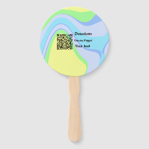 Simple minimal add barcode donations venmo paypal hand fan