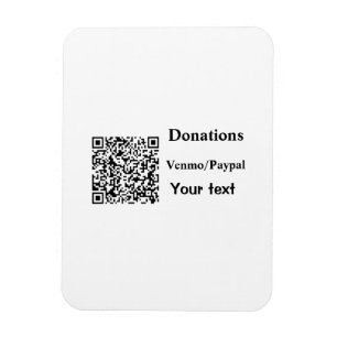 Simple minimal add barcode donations venmo paypal  magnet