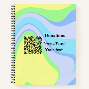 Simple minimal add barcode donations venmo paypal  notebook