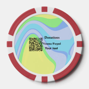Simple minimal add barcode donations venmo paypal  poker chips
