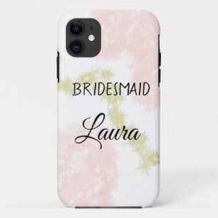 Simple minimal add name bridesmaid  gift year      iPhone 11 case