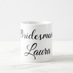 Simple minimal add name bridesmaid  gift year  coffee mug<br><div class="desc">design</div>