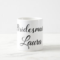 Simple minimal add name bridesmaid  gift year 